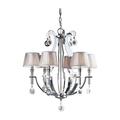 Forte Six Light Chrome Fabric Shade Up Chandelier 248157